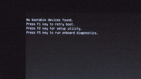 no bootable device found